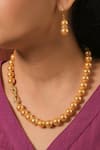 Buy_Totapari_Gold Plated Manufactured Pearls Sunset Embellished Necklace Set _at_Aza_Fashions