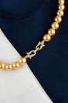 Totapari_Gold Plated Manufactured Pearls Sunset Embellished Necklace Set _Online_at_Aza_Fashions