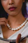 Totapari_White Ava Pearl Necklace _Online_at_Aza_Fashions