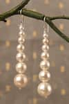 Shop_Totapari_White Pearls And Zircon Embellished Bold Graduated Dangler Earrings _at_Aza_Fashions