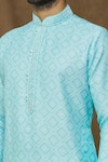 Shop_Samyukta Singhania_Green Cotton Digital Prints Floral Straight Kurta _Online_at_Aza_Fashions