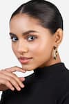 Buy_Isharya_Black Crystal Optic Hoop Earrings_at_Aza_Fashions