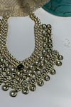 Shop_Studio6 Jewels_Green Stones Pacchi Studded Long Necklace Set _at_Aza_Fashions