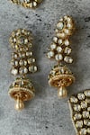 Studio6 Jewels_White Pearls, Diamonds Kundan And Embellished Necklace Set _Online_at_Aza_Fashions