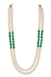 Buy_Riana Jewellery_White Embellished Pearl Mala _at_Aza_Fashions