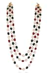 Buy_Riana Jewellery_Multi Color Embellished Beads And Pearls Mala _at_Aza_Fashions