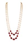 Buy_Riana Jewellery_White Embellished Pearl Layered Mala _at_Aza_Fashions