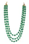 Buy_Riana Jewellery_Green Embellished Handmade Pearl Mala _at_Aza_Fashions