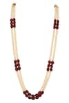 Buy_Riana Jewellery_White Embellished Ruby Beads Mala _at_Aza_Fashions