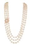 Buy_Riana Jewellery_White Embellished Pearl Triple Layered Mala _at_Aza_Fashions