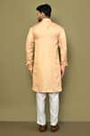 Shop_Arihant Rai Sinha_Peach Silk Plain Shirt Kurta _at_Aza_Fashions