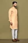 Arihant Rai Sinha_Peach Silk Plain Shirt Kurta _at_Aza_Fashions