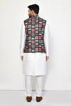 Shop_Arihant Rai Sinha_Black Linen, Cotton Embroidery Thread Bundi _at_Aza_Fashions