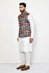 Shop_Arihant Rai Sinha_Black Linen, Cotton Embroidery Thread Bundi _Online_at_Aza_Fashions
