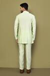 Shop_Arihant Rai Sinha_Green Silk Plain Mandarin Collar Short Pastel Kurta_at_Aza_Fashions