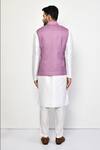 Shop Arihant Rai Sinha Purple Cotton Geometric Pattern Sleeveless Nehru Jacket at Aza Fashions Shop_Arihant Rai Sinha_Purple Cotton Geometric Pattern Sleeveless Nehru Jacket_at_Aza_Fashions