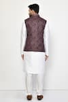 Shop_Arihant Rai Sinha_Multi Color Linen Paisley Pattern Nehru Jacket _at_Aza_Fashions