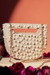 Buy_Aamli_Off White Beads Panache Pearl Embellished Bag _at_Aza_Fashions