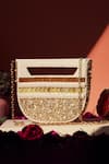 Buy_Aamli_Cream Crystals Razzmatazz And Pearl Embellished Bag _at_Aza_Fashions