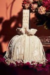 Buy_Aamli_Off White Cutdana Roohani Fringe Embellished Potli Bag _at_Aza_Fashions