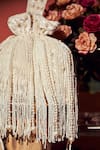 Aamli_Off White Cutdana Roohani Fringe Embellished Potli Bag _Online_at_Aza_Fashions