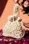 Buy_Aamli_Cream Pearls Ruval Embellished Potli Bag _at_Aza_Fashions