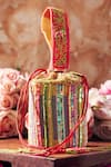 Buy_Aamli_Pink Beads Silk Sequin Embellished Bucket Potli Bag _at_Aza_Fashions