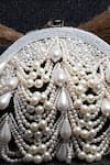 Shop_Nayaab By Sonia_Gold Pearls, Beads Oyster Frame Scallop Embellished Potli _Online_at_Aza_Fashions