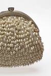 Nayaab By Sonia_White Pearls, Beads Drops Embellished Clutch_at_Aza_Fashions