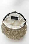 Shop_Nayaab By Sonia_White Pearls, Beads Drops Embellished Clutch