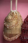 Buy_Nayaab by Sonia_Gold Crystal Pristine Raindrops Pearl Embellished Potli_Online_at_Aza_Fashions