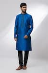 Buy Arihant Rai Sinha Blue Jacquard, Silk, Brocade Embroidery Botanical Pattern Woven Kurta Online at Aza Fashions Buy_Arihant Rai Sinha_Blue Jacquard, Silk, Brocade Embroidery Botanical Pattern Woven Kurta _Online_at_Aza_Fashions