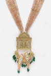 Buy_Dugran By Dugristyle_Peach Lord Vishnu Shastra Ornamented Pendant Necklace _Online_at_Aza_Fashions