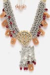 Buy_Dugran By Dugristyle_Multi Color Carved Tribal Figurine Pendant Necklace _Online_at_Aza_Fashions
