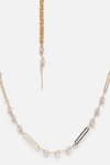 Buy_Dugran By Dugristyle_White Pearls And Stones Embellished Necklace _Online_at_Aza_Fashions