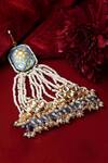 Shop_Dugran By Dugristyle_Multi Color Floral Kundan Embellished Passa _at_Aza_Fashions