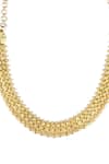 Buy_Sangeeta Boochra_Gold Plated Plain Hina Tribal Layered Necklace _Online_at_Aza_Fashions