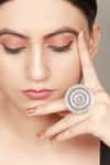 Buy_Sangeeta Boochra_Silver Plated Carved Chakra Ring _at_Aza_Fashions