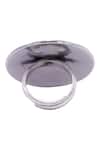 Shop_Sangeeta Boochra_Silver Plated Carved Chakra Ring _Online_at_Aza_Fashions