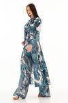 Buy_Koai_Blue Botanic Pattern Cape _Online_at_Aza_Fashions