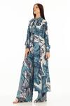 Shop_Koai_Blue Botanic Pattern Cape _Online_at_Aza_Fashions