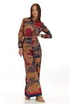 Buy_Koai_Beige Poplin Cotton Printed Floral Tropical Pant _Online_at_Aza_Fashions