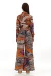 Shop_KoAi_Off White Poplin Cotton Printed Floral Tropical Pattern Pant _at_Aza_Fashions