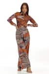 Buy_KoAi_Off White Poplin Cotton Printed Floral Tropical Pattern Pant _Online_at_Aza_Fashions