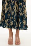 Shop_Koai_Blue Muslin, Cotton, Silk Garden Pattern Skirt _Online_at_Aza_Fashions