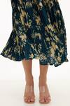 Koai_Blue Muslin, Cotton, Silk Garden Pattern Skirt _at_Aza_Fashions