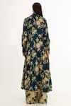 Shop_Koai_Blue Garden Pattern Cape _at_Aza_Fashions