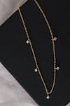 Shop_Anushka Jain Jewellery_Gold Plated Faux Diamonds Quad Necklace _at_Aza_Fashions