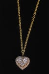 Anushka Jain Jewellery_Gold Plated Faux Diamonds Heart Goblet Pendant Necklace _Online