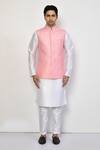 Buy_Arihant Rai Sinha_Pink Bundi Silk Embroidered Thread And Sequin Work Set _Online_at_Aza_Fashions
